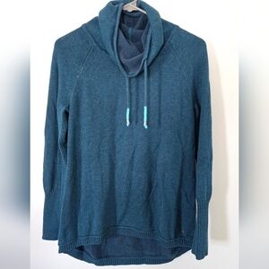 Eddie Bauer Blue Funnel Neck Sweater Size Small